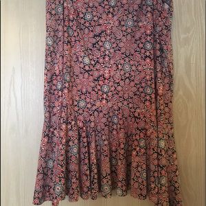 Chaps xl red and blue skirt